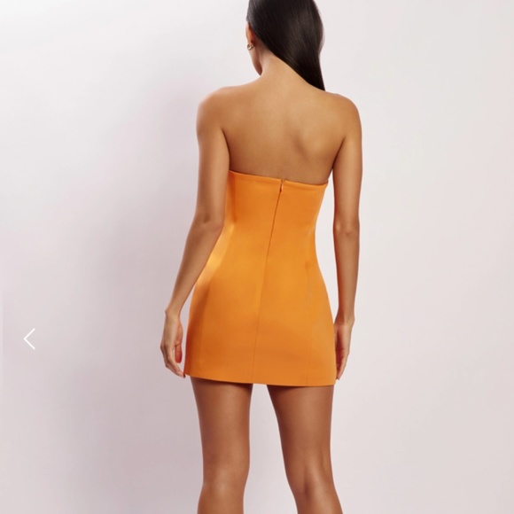 Meshki Maci Crepe Mini Dress in Tangerine - Picture 3 of 5